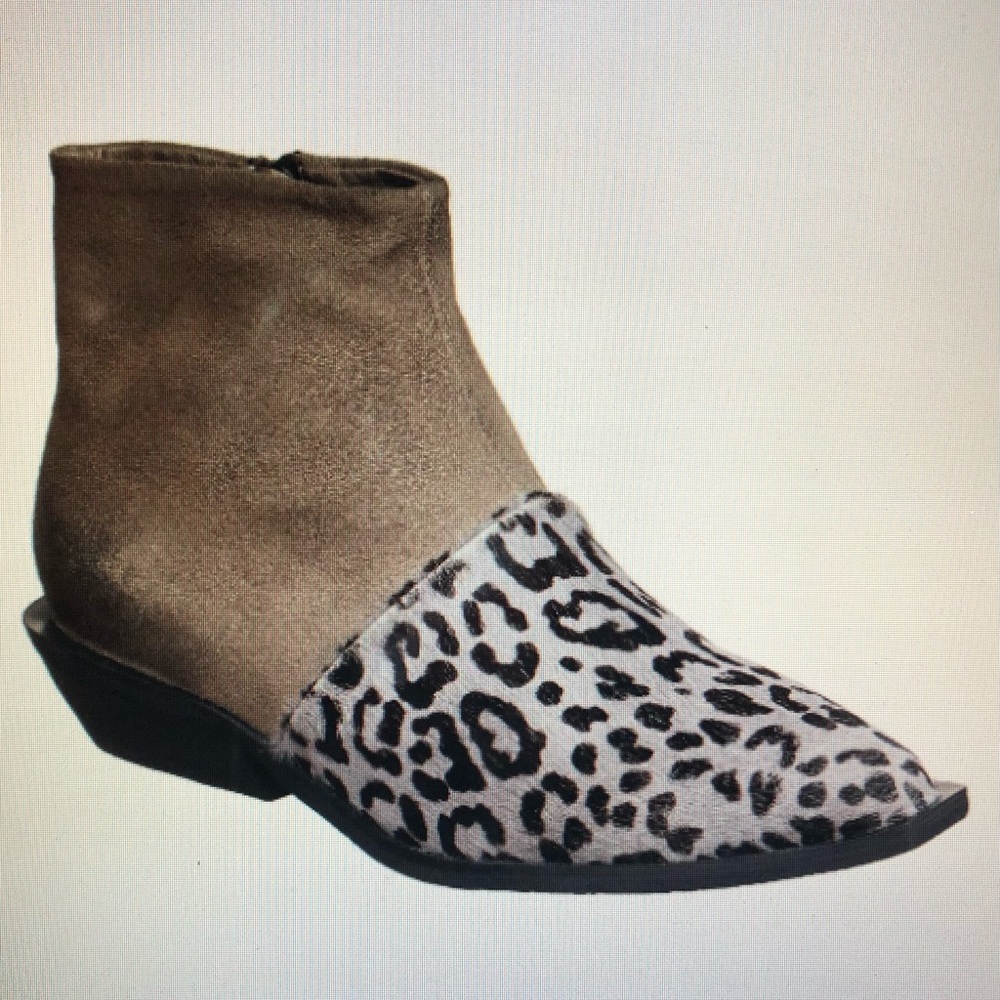 Antelope Grey Suede Ankle Booties